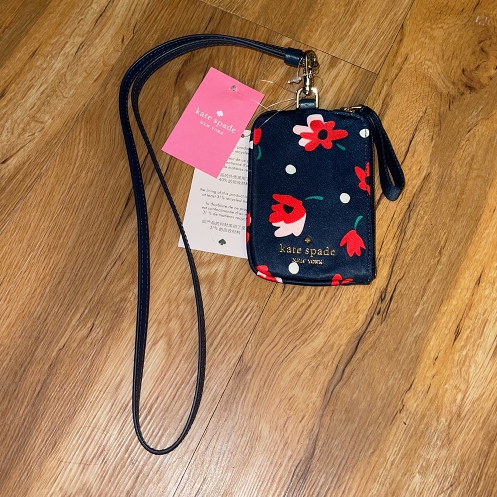 NWT Kate Spade floral cardcase lanyard - Picture 2 of 5